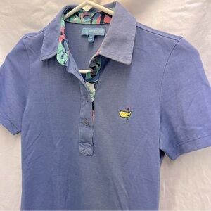 Master’s Collection Magnolia Lane blue short sleeved golf polo.